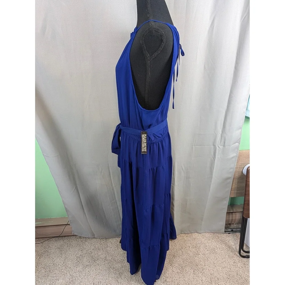 New York & Company Maxi Dress Women XL Blue NWT